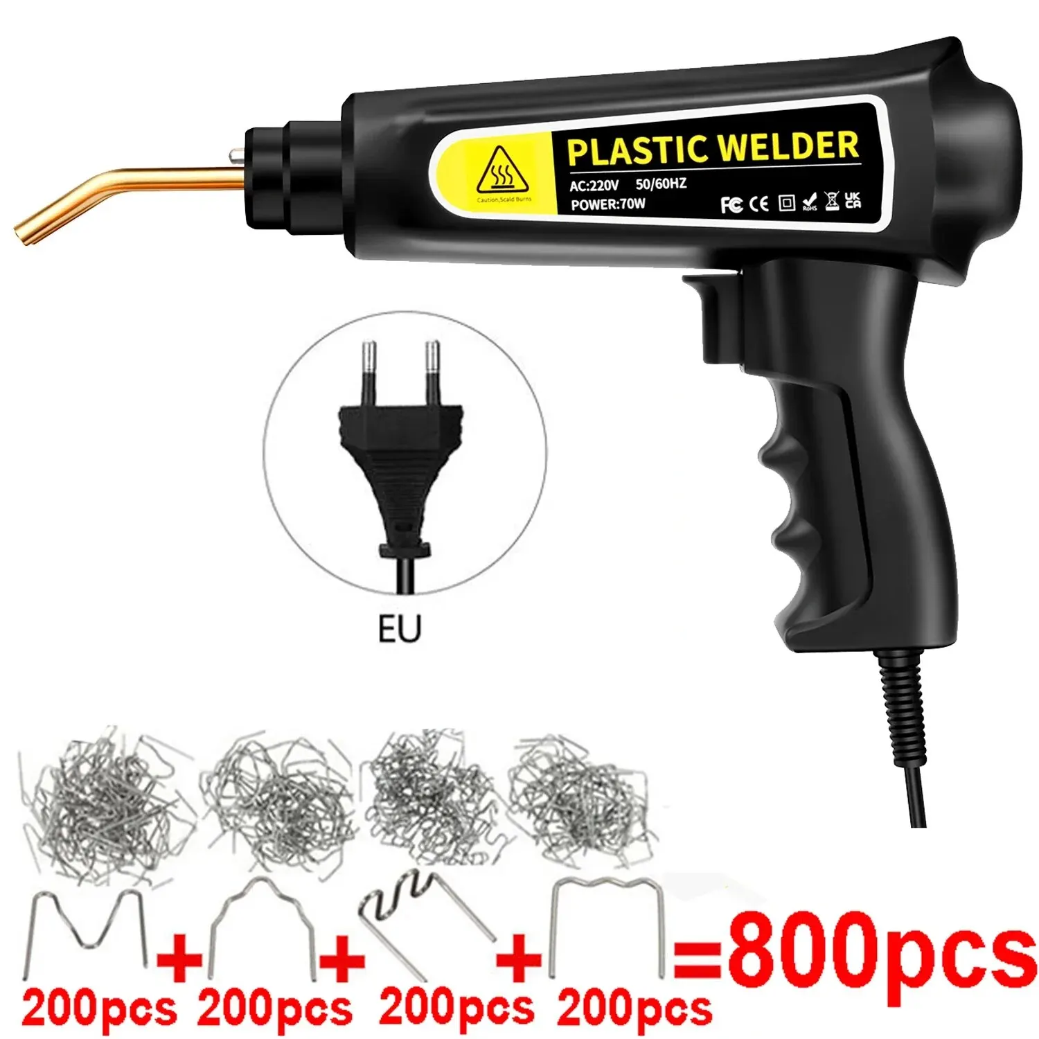 Nieuwe Heteluchtpistool Plastic Lasmachine Bumper Soldeerbout Nietjes Bumper Reparatie Auto Gereedschap Kit HOT Nietmachine Plastic Lasser