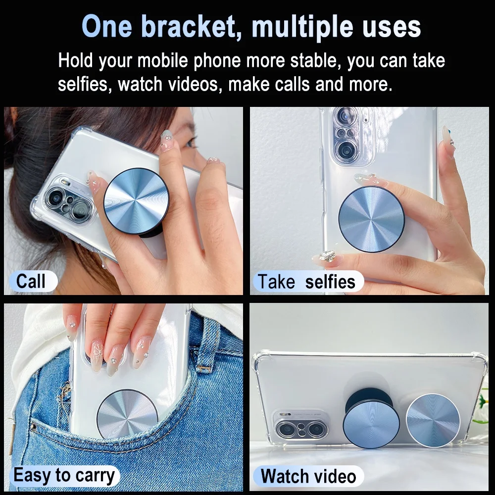 Popped Phone Holder Ring Holder Sockets Expandable and Folding Mobile Phone Grip Stand for iPhone Tablet Cell Phone Accessory - view 2