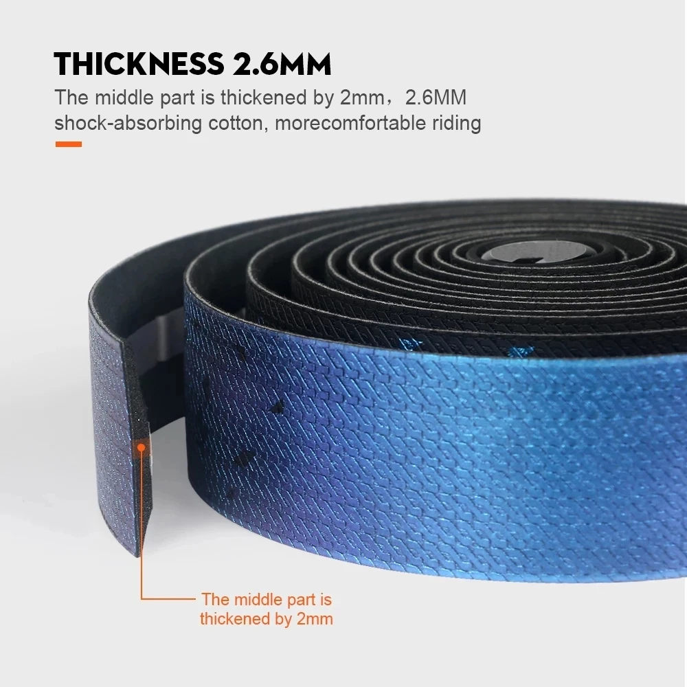 Road Bike Handlebar Tapes Light Reflective Dazzle Bar Tape EVA/PU Gradient Color Bicycle Grip Tape Wrap Tape Durable Bar Bartape