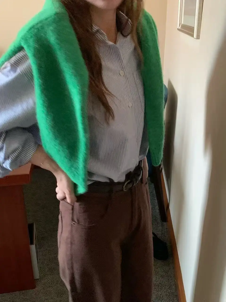 

Casual Ox Cloth Striped irt Women's Loose Fit Breathable Long Sve Turn-down Collar Layering irt Preppy Sle Blue ...