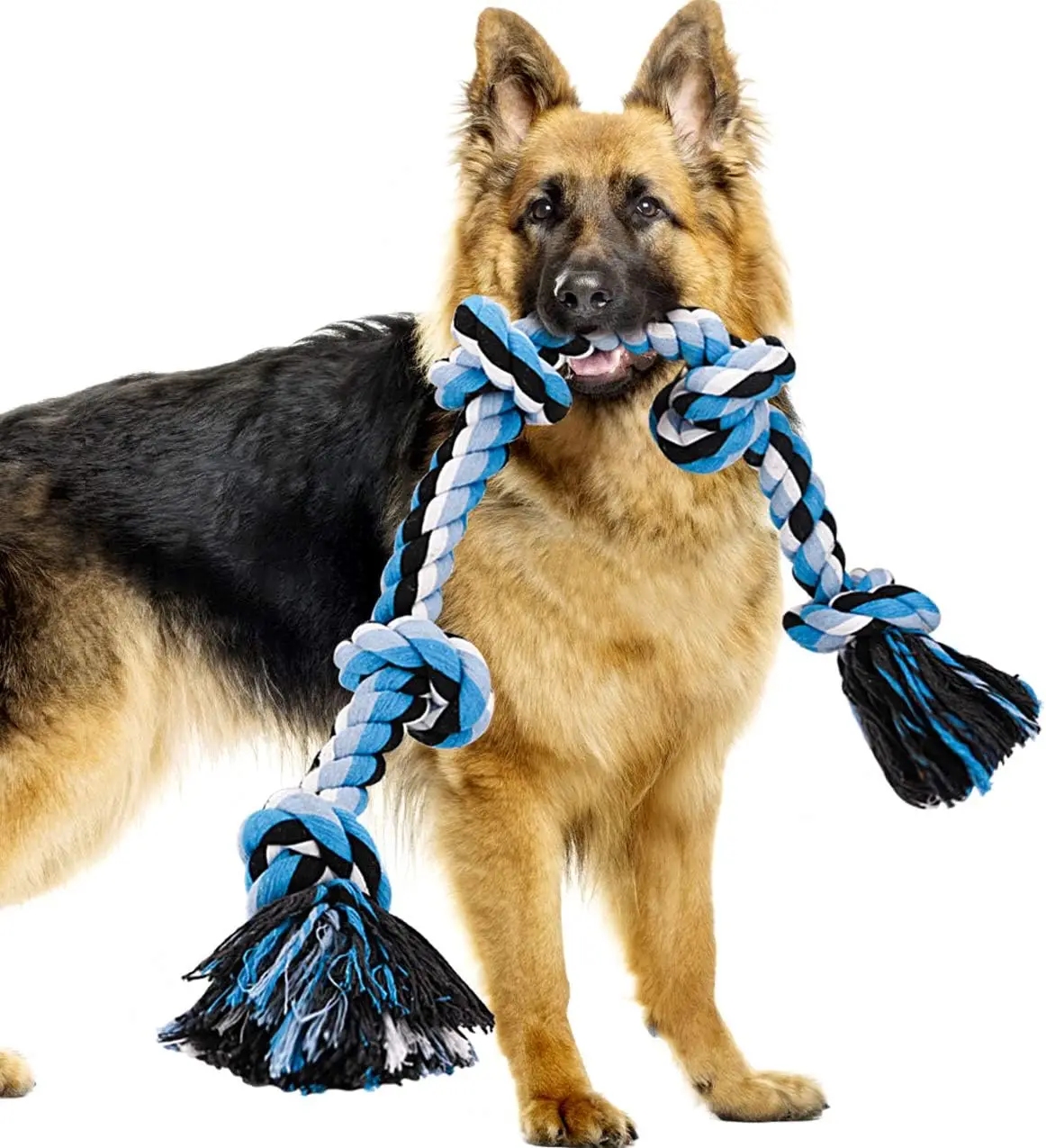 

Modern Heavy Duty Plush Dog Rope Ball Toy Indestructible 5 Knots Tough Twisted Eco-Friendly Interactive Movement Toy for Large