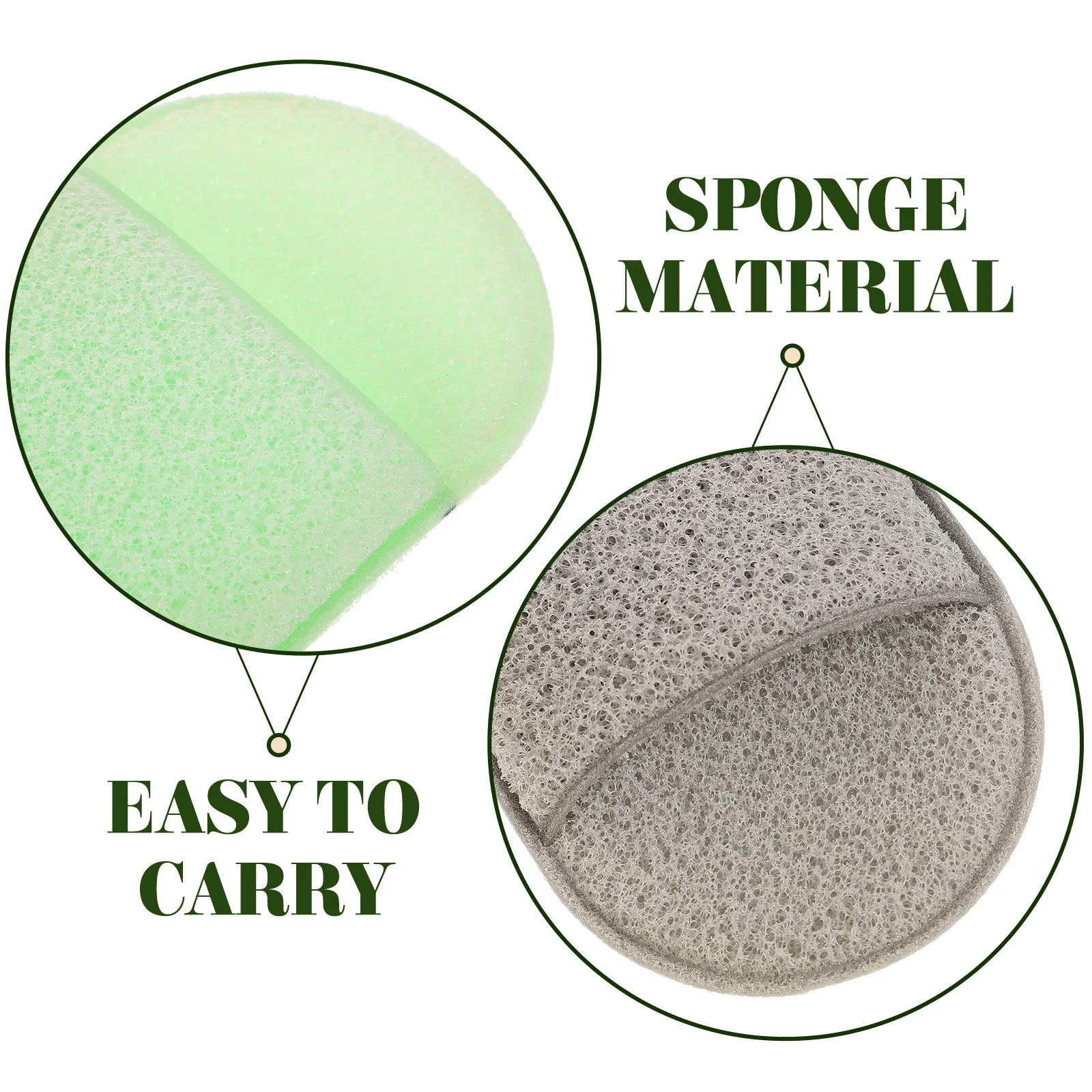 

5pcs Makeup Washing Reusable Soft Cleansing Pads Exfoliating Face Cleansing Sponge Facial Sponge For Travel Home Use