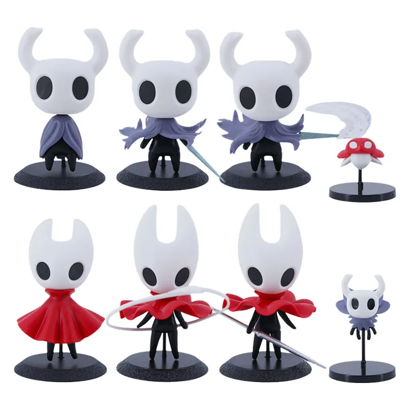 

8pcs/set Hollow Knight: Silksong Q-version Action Figure Model Doll Decorative Ornaments PVC Collectible Gift
