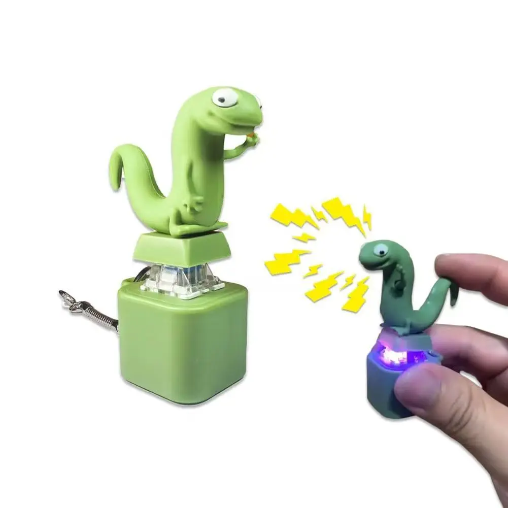 Lizard Button Keychain with Sound & Light