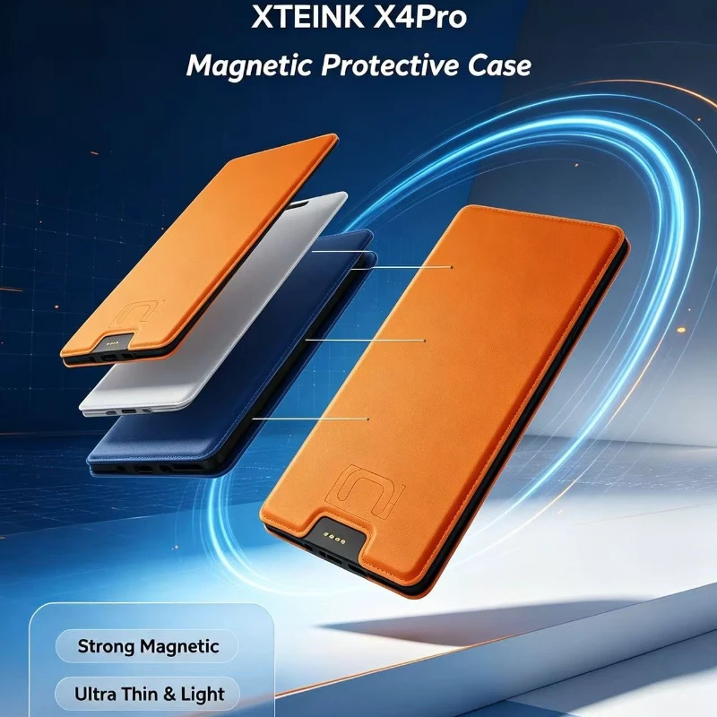 XTEINK X4 E‑Reader Cases Magnetic Protective Folio Case Cover Magnetic Detachable Case Auto Sleep Wake Precise Cutouts