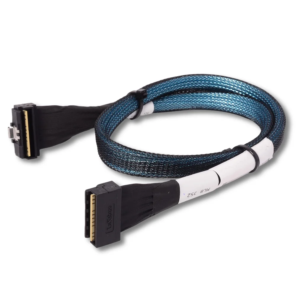Slimline SAS SFF-LP8654 8I PCIE4.0 Cable SAS Server Array Card MCIO 8i Lp Data 90degree Cable Male Motherboard To Backplane 50cm