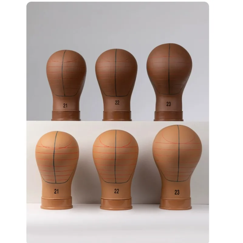 21 22 23 Inch PVC Mannequin Head Cork Canvas Mannequin Wig Making Display 1 1