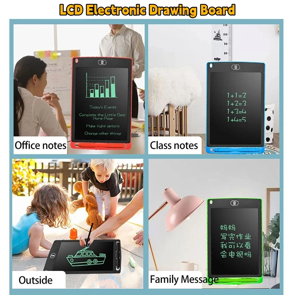 LCD Handwriting tablet 8.5/12 inch Children's Painting Training Math Drawing School supplies Learning Toys for Student's Gift