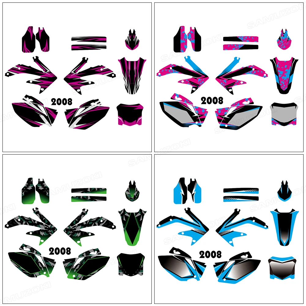 

Motorcycle Brackground Full Fairing Graphics Decals Sticker Kit Fit for Honda CRF450R CRF450 CRF 450 450R 2005-2006 2007 2008