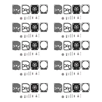 Juego de 10 piezas de recortadora de Kit de reparación de carburador, diafragma de junta de RB-100 para Stihl HS45 FS55 FS38 BG45 MM55 4137 Zama C1Q XY