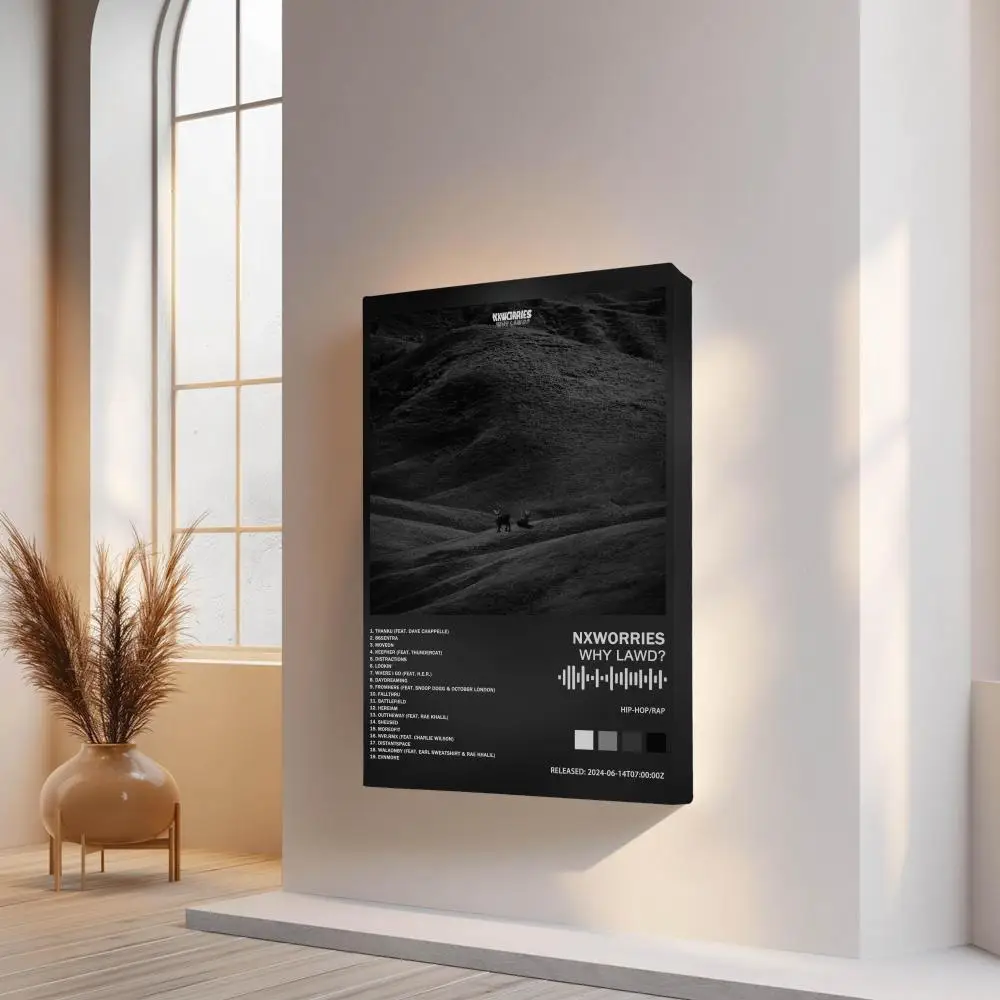 Anderson Paak Painting Calligraphy Inner Frame  Album Cover Art Coffee House Bar Room Wall Decor