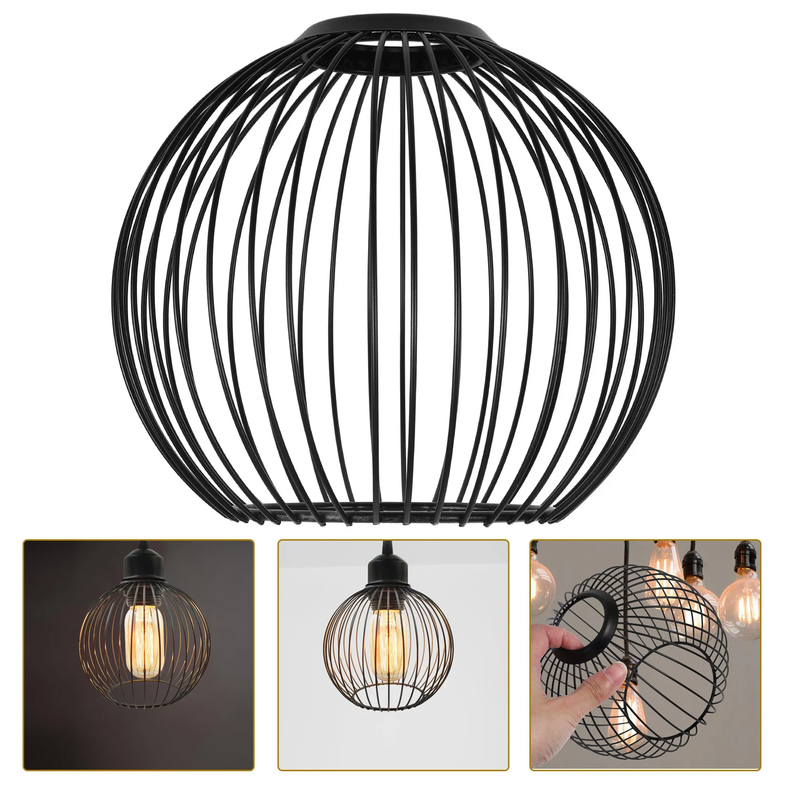 

Vintage Iron Lamp Shade Retro Pendant Light Cover For Table Lamp Metal Wire Hanging Shade Replacement Home Hotel