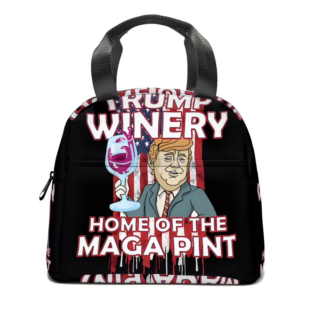 

Trump Ultra Maga Mega Pint Lunch Bag for School Waterproof Picnic Thermal Cooler Insulated Lunch Box Women Kids Tote Bags