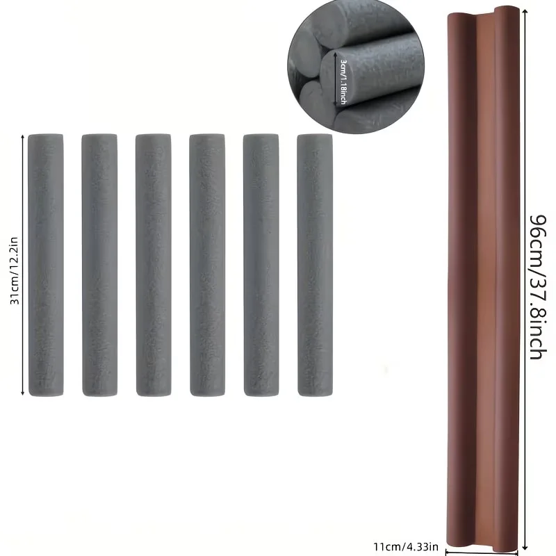 1pc Durable Soundproof/Dustproof/Windproof Door Seal Strip，Foam Material for Doorways，Easy to Install for Home And Office Doors