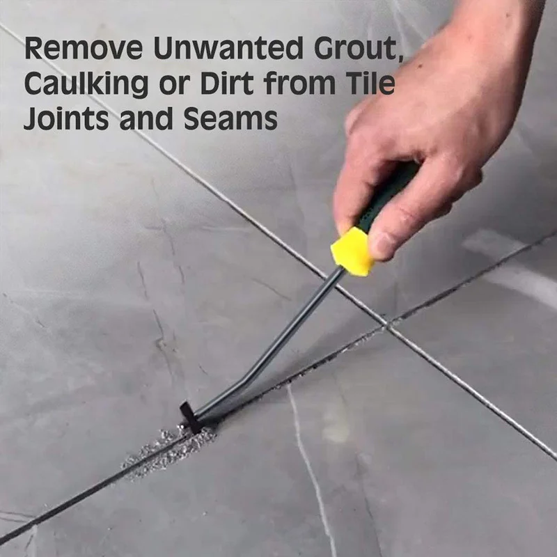 Grout Removal Tool Caulking Cleaner Scraper Remove Grout or Cleaning for Floor Wall Cement Seams Ceramic Tile Joints Corner Gap