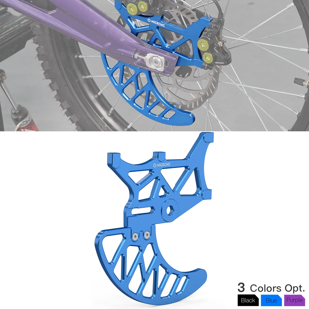 NICECNC For Surron Light Bee X S L1E For Segway X160 X260 Rear Brake Disc Guard Sprocket Caliper Protector Electric Dirt Bike