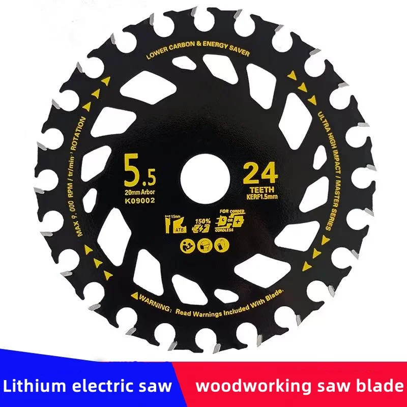 Efficient Energy Saving Lithium Saw Blades 5/5.5-inch Circular Saw Blade Wood Cutting Saw Blades Woodworking Alloy Grinder Blade