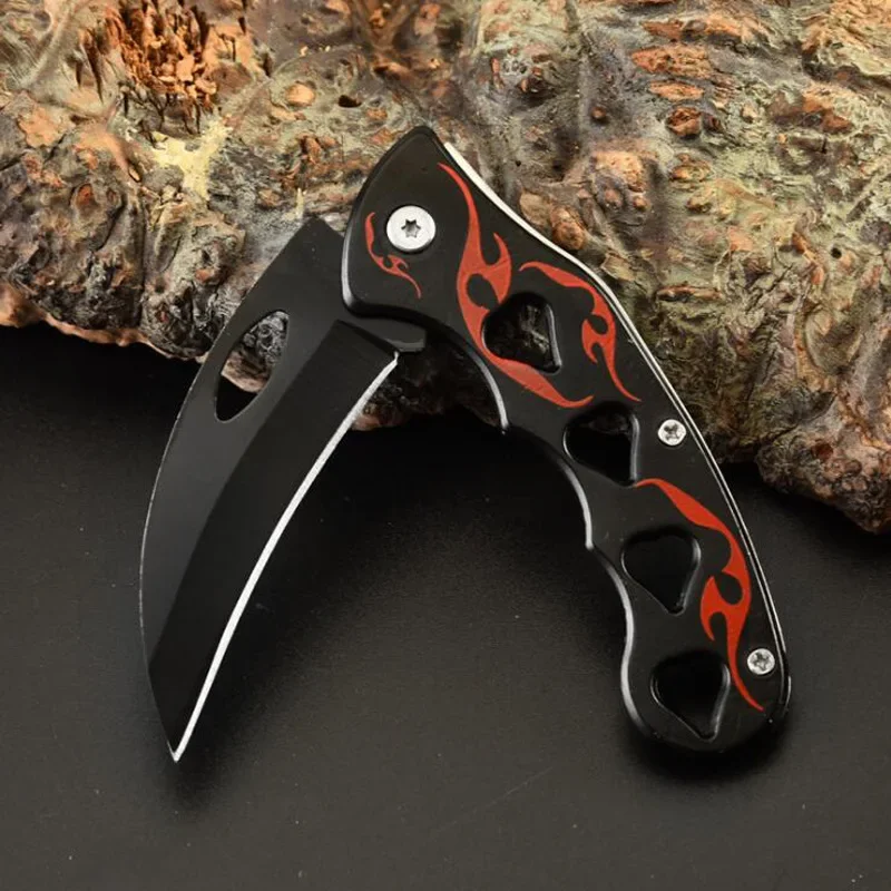 Outdoor Karambit Folding Knife for Man High Hardness Portable Survival Military Tactical Pocket Hunter Knives Self Defense