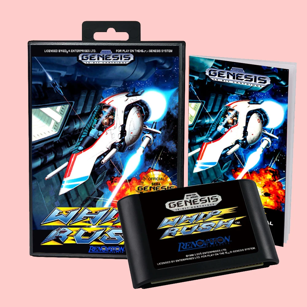 

Whiprush США версия коробки для игровых карт руководство для 16-битных консолей Sega MD MegaDrive Genesis