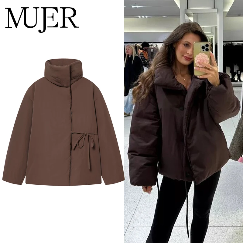 

MUJER Стеганая куртка женская парка короткое стеганое пальто женское теплое зимнее новое пальто и куртки для женщин водолазка женское пальто