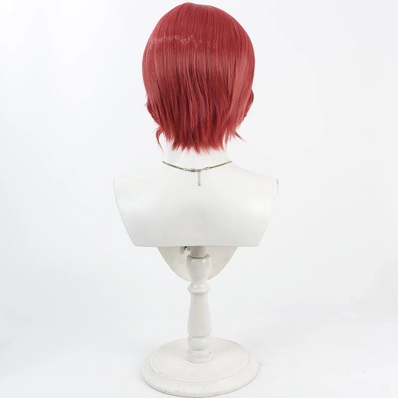Touken ranb omokage festa de halloween 30cm curto cosplay peruca festa de halloween prop cabelo sintético fibra resistente ao calor + peruca boné