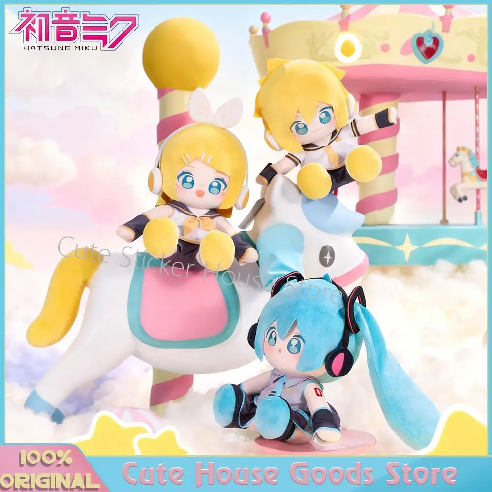 

Оригинальная сидячая кукла Minidoll Hatsune Miku Huhu, оригинальная хлопковая кукла 35 см, плюшевая кукла Kawaii, аниме Miku, украшение для кукол