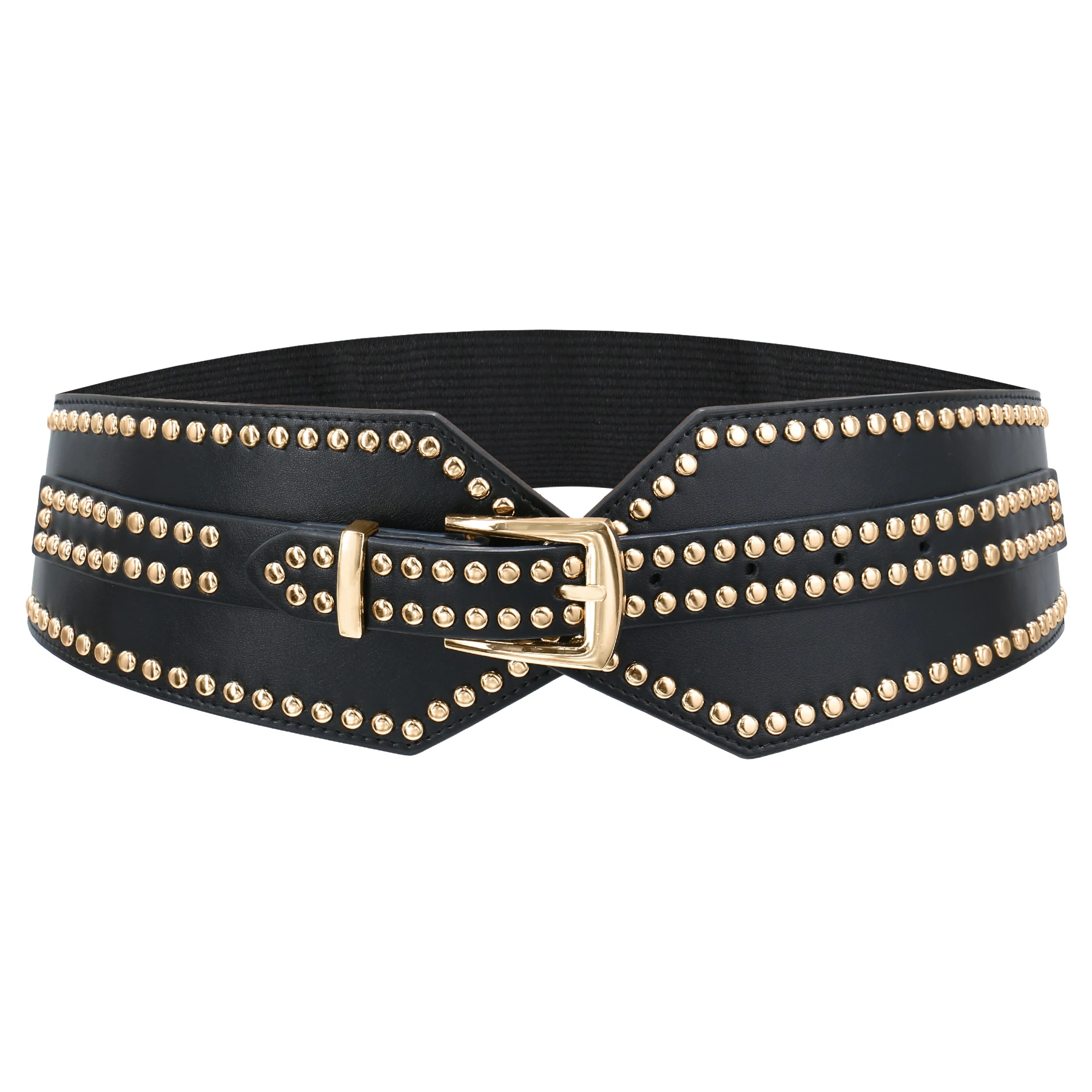 

Женский широкий эластичный ремень, массивный эластичный ремень в стиле панк для платья, ретро-ремень-пояс для талии