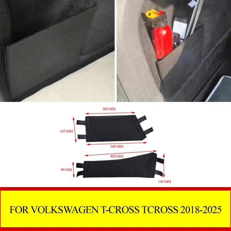 For Volkswagen VW T-Cross Tcross 2018-2025 Trunk Storage Baffle Tail Box Storage Compartment Baffle Partition Accessories