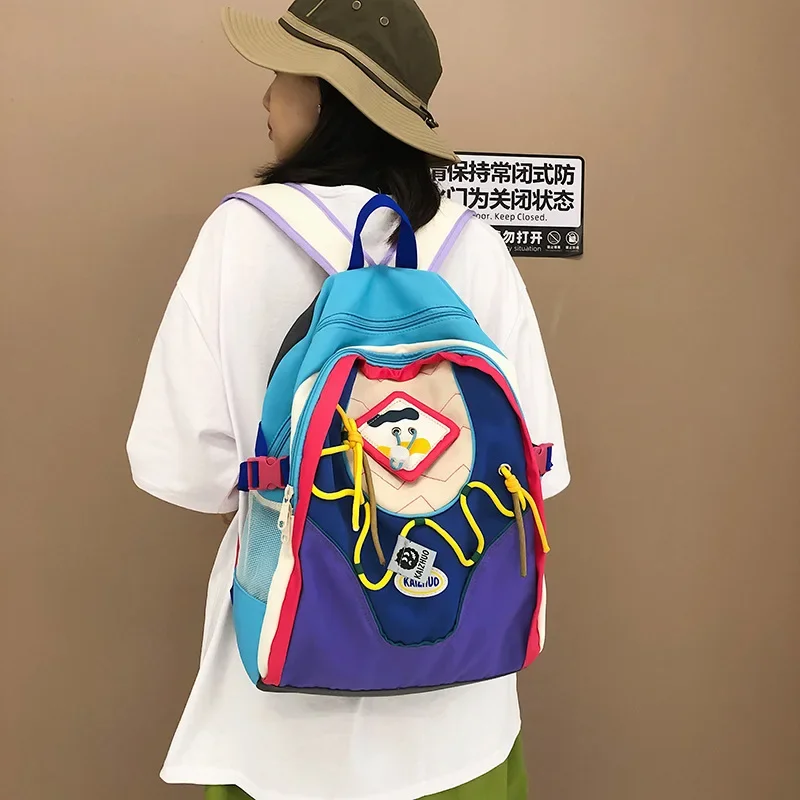 Mochila escolar de estilo coreano para estudiantes, morral sencillo e informal de gran capacidad, combinable con todo, 2023