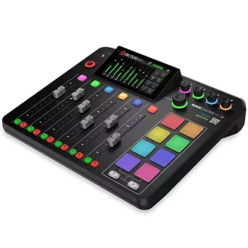 Rod Caster Pro II Wireless XLR Sound Card & Audio Interface for Live Mixing and Frequency Production with Condenser Microphone