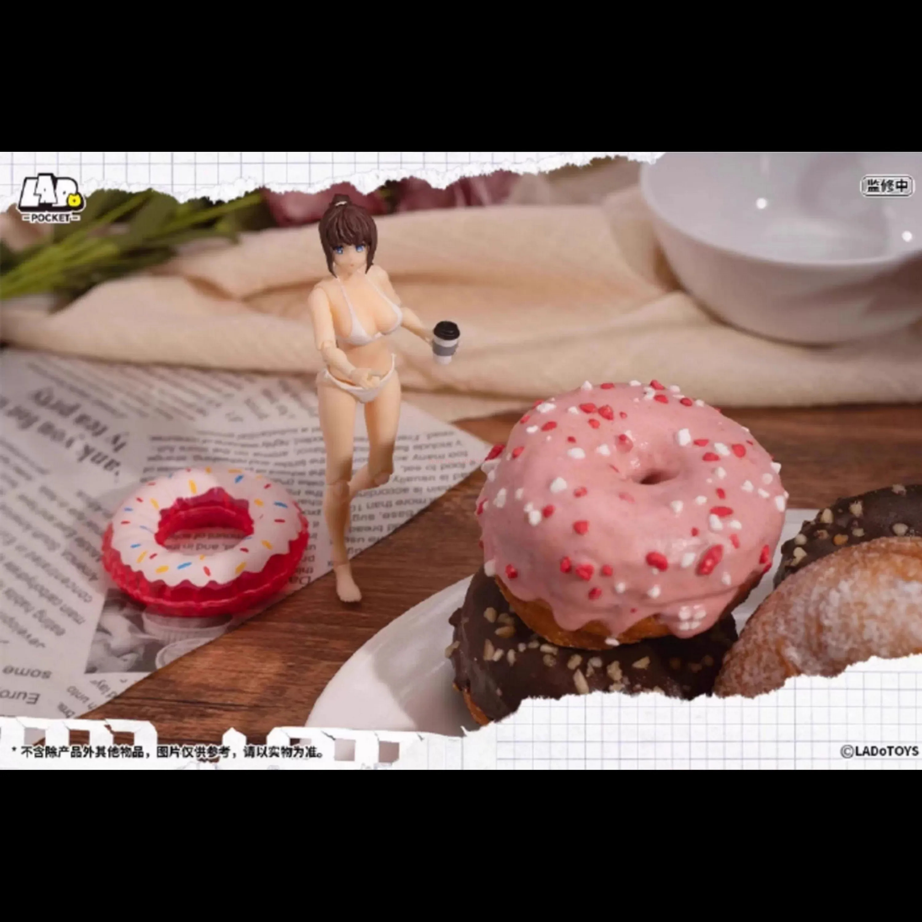 오리지널 라도토이즈 수영복 소녀 가동형 모바일 소녀 애니메이션 모델 액션 피규어 장난감 컬렉션 모델 생일 선물