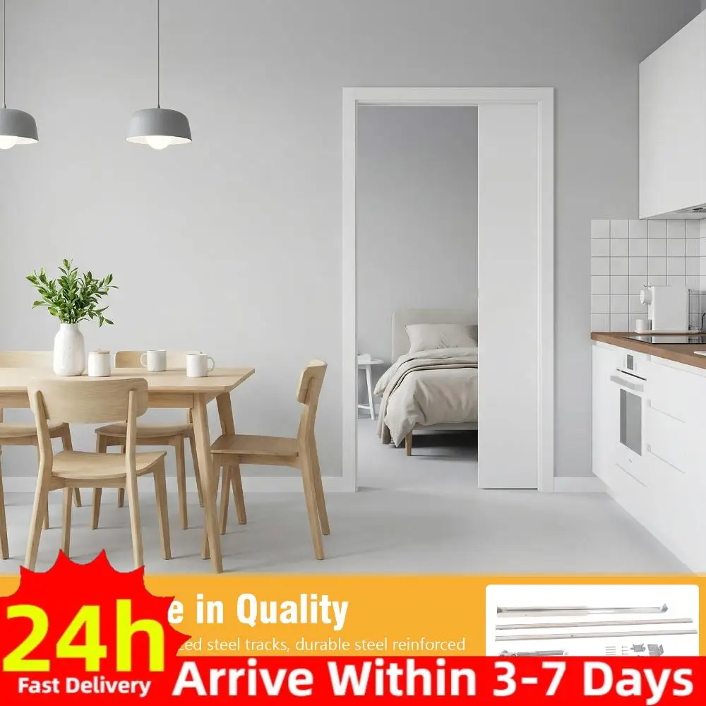 

2 комплекта скрытых дверных систем с механизмом плавного закрывания на 220 фунтов, система каркаса для скрытых дверей, плавное и бесшумное закрывание, простая установка.