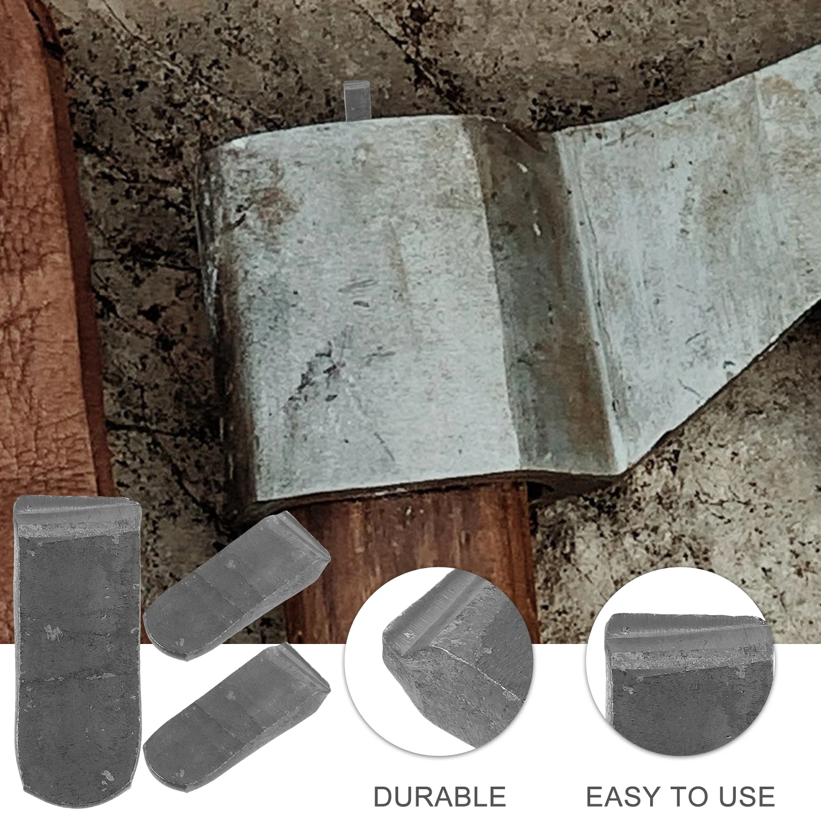 

3pcs Hammer Axe Tool Handle Wedge Metal Replacement Small Wooden Iron Durable Tapered For Fixing Reinforcement Work