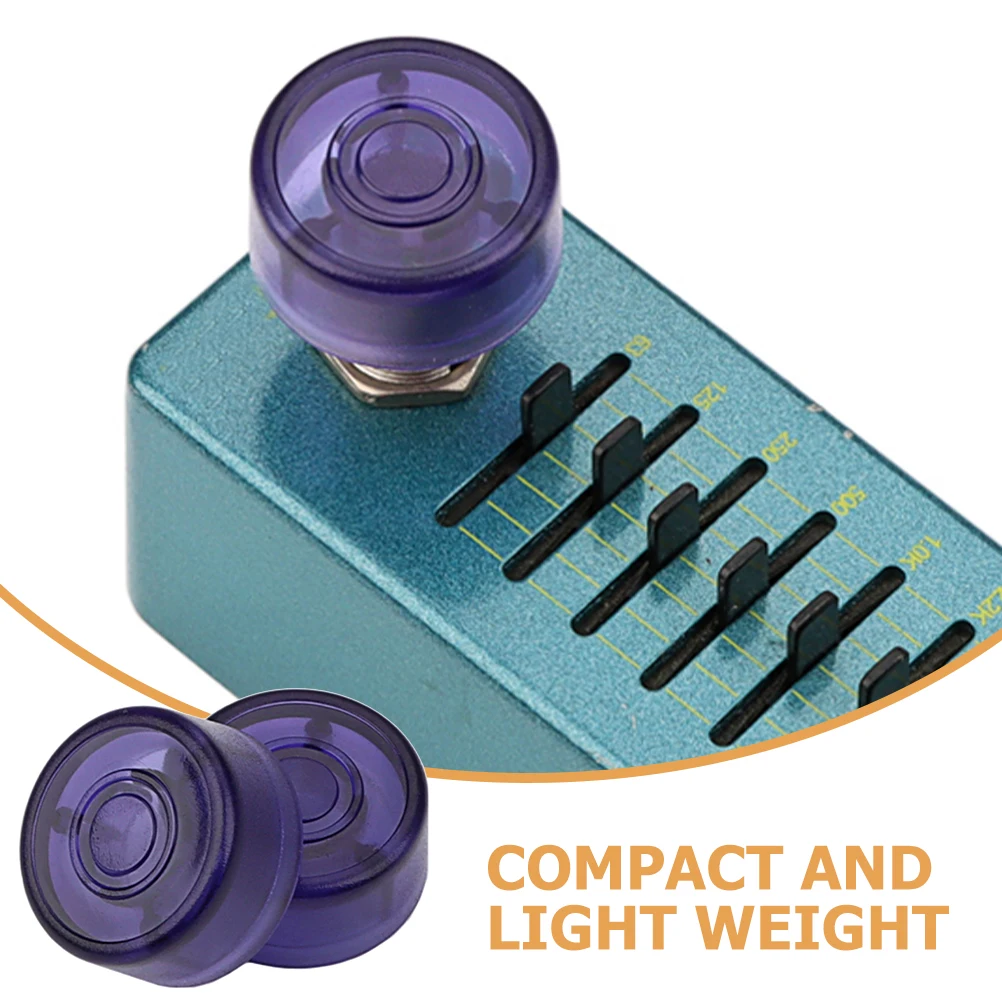 

2Pcs Guitar Effects Footswitch Toppers Smooth Finish Pedal Button Caps Reusable Protective Covers Extend Pedal Life Simple