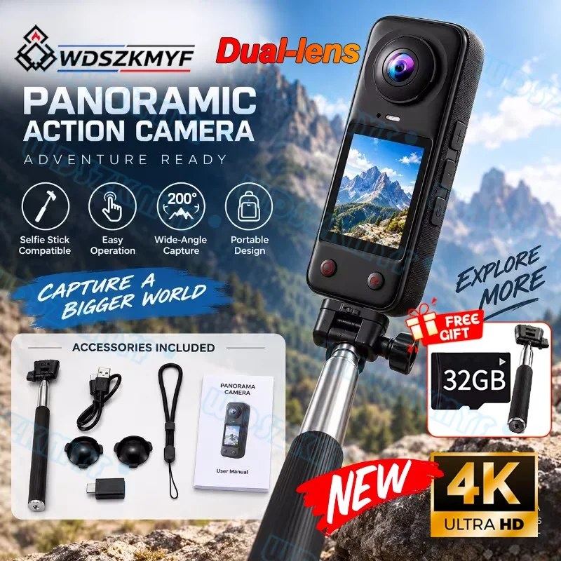 4k-4k-mini-action-camera-portable-vlog-camera-200-degree-wide-angle-32gb-dual-lens-20inch-ips-for-cycling-travel-outdoor-sport