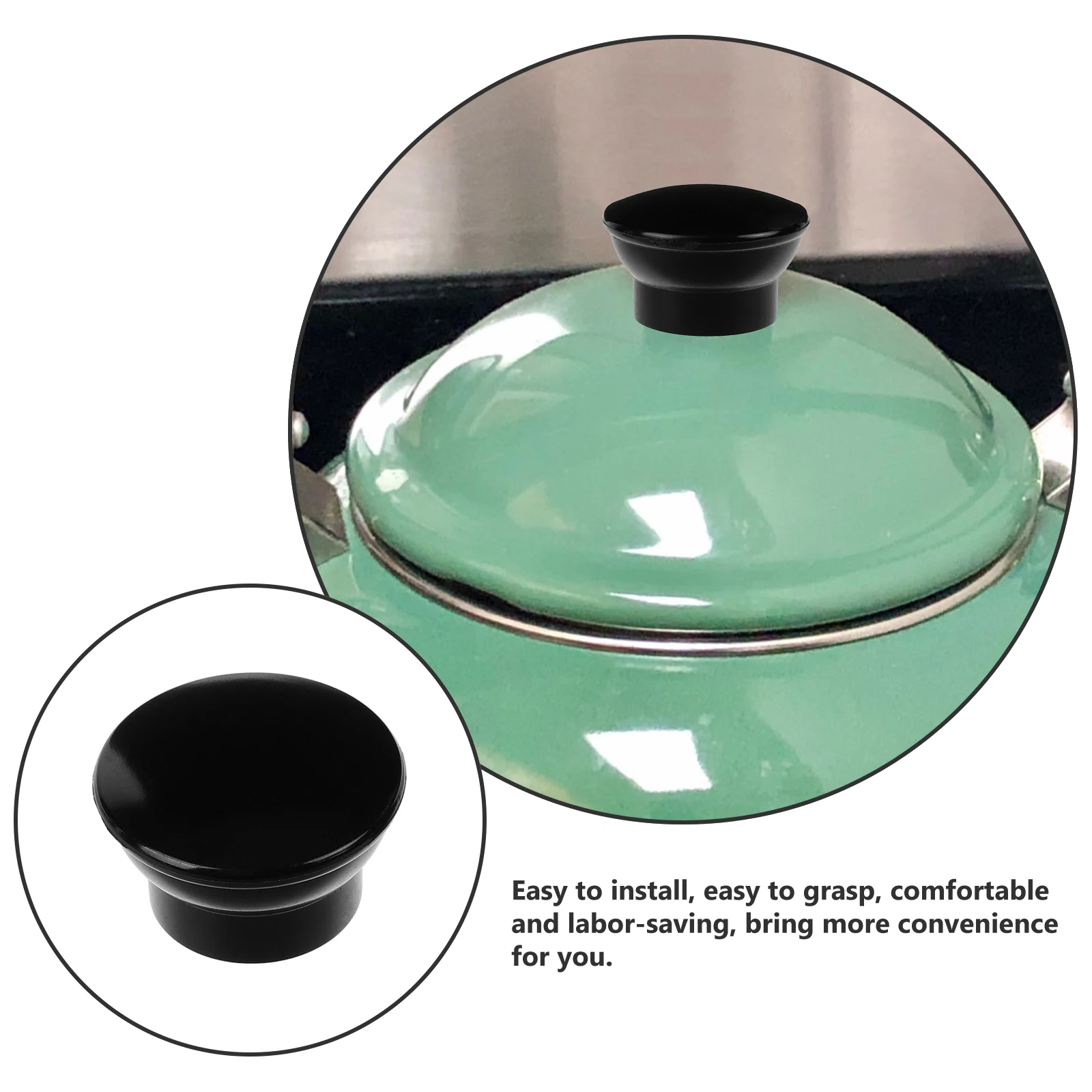 

2pcs Kettle Lid Accessories Metal Pot Cover Knob Replacement Handle Whistling Teapot Flute Lid Knob Smooth Sturdy Kitchen