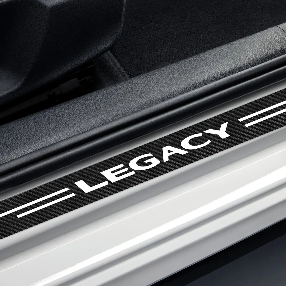 For Subaru Forester Levorg XV Legacy WRX Sti BRZ Crosstrek Outback Tribeca Auto Threshold Accessories Car Door Sill Stickers