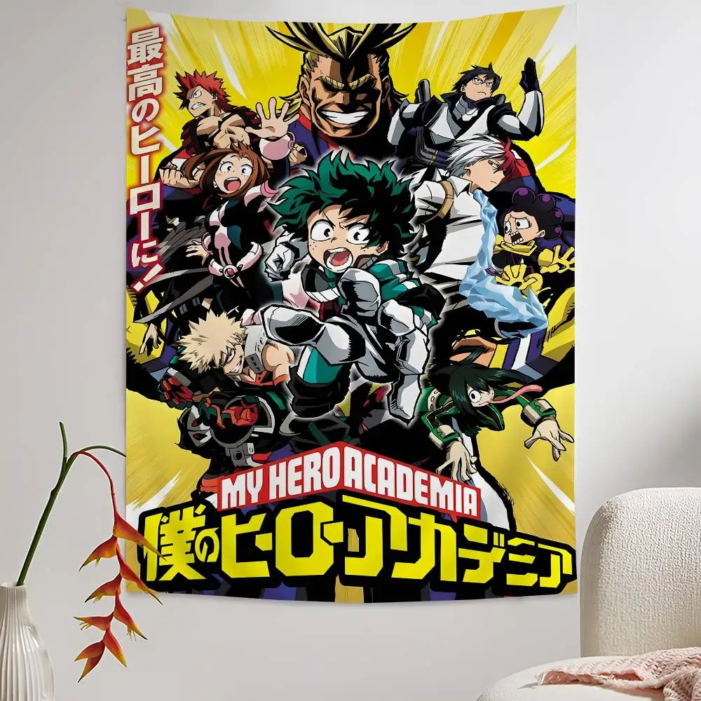 Anime Midoriya Izuku My Hero Academia Coole bunte Wandteppiche, Wandbehänge im Bohemian-Stil, Mandala-Wandbehang