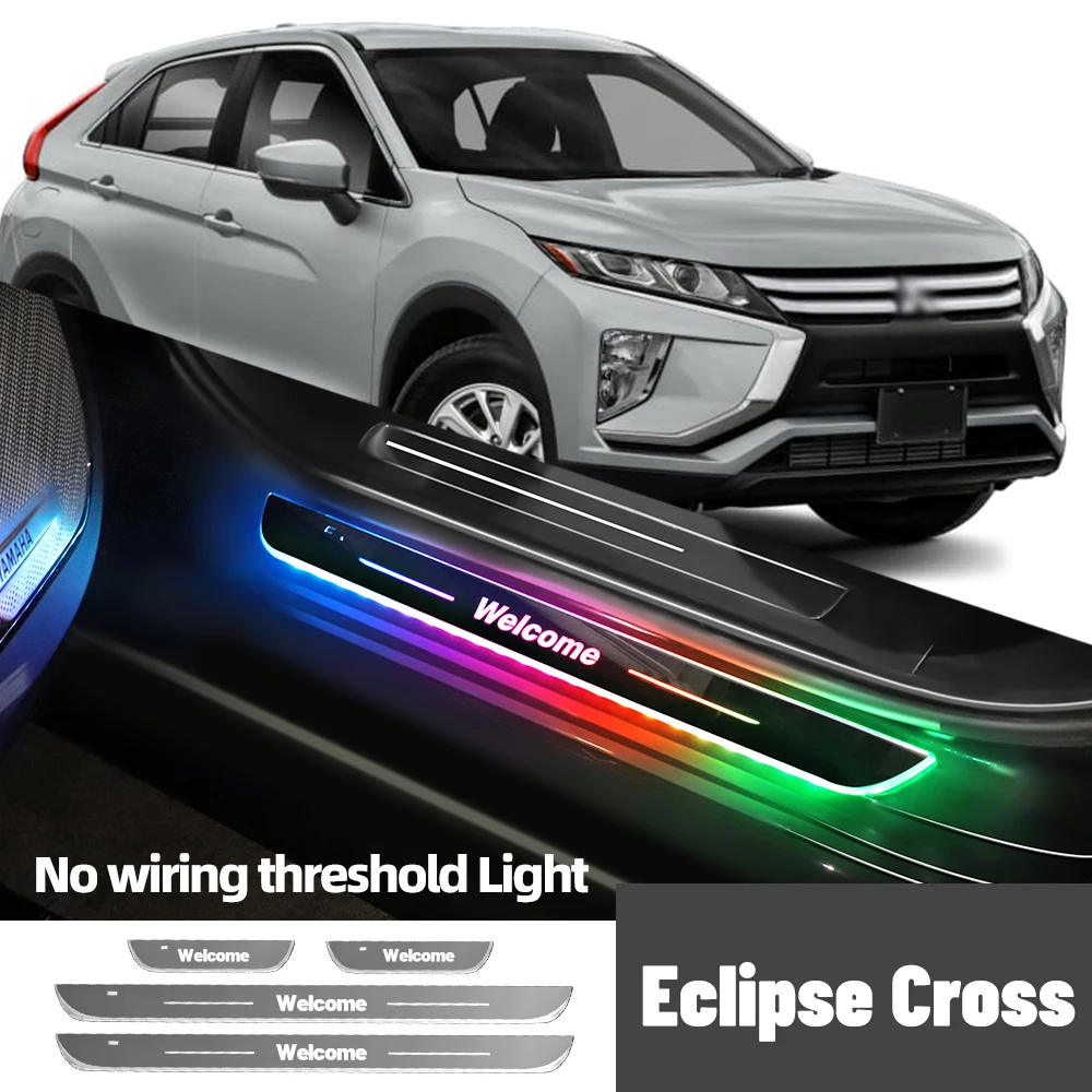 

For Mitsubishi Eclipse Cross 2017-2023 2022 Car Door Sill Light Customized Logo LED Welcome Threshold Pedal Lamp Accessories