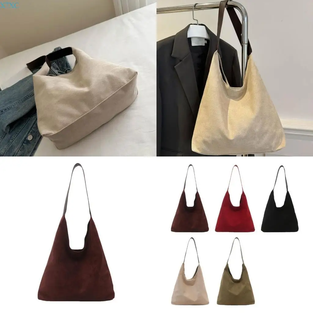 

X7XC Trendy Handbag Vintage Shoulder Bag Office Slouchy Bags Underarm Purse with Comfortable Strap Satchel for Everyday Use