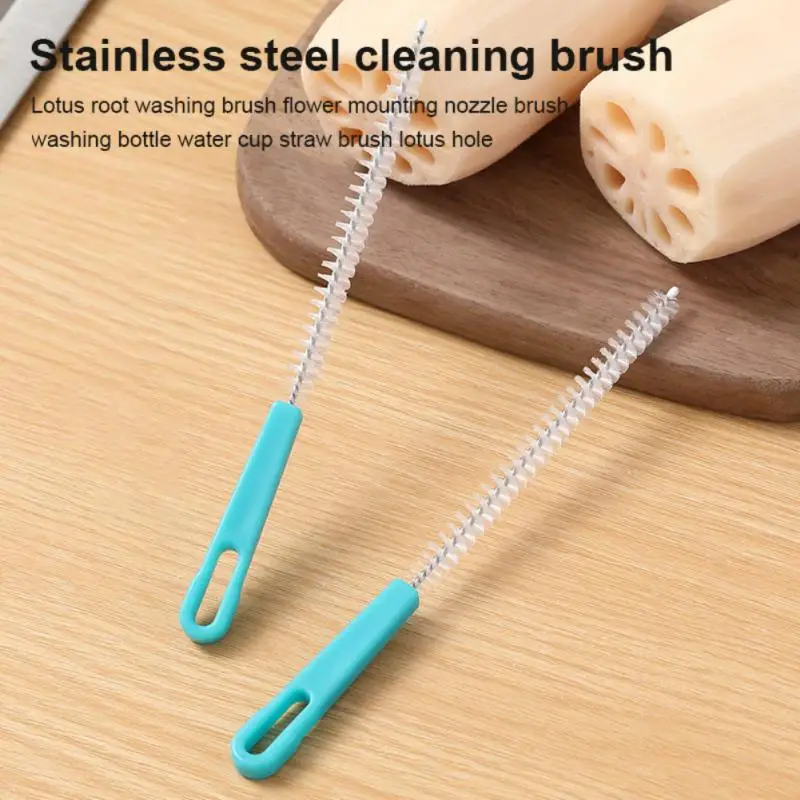 Silicone Straw Cleaning Brush Reusable Eco-Friendly Drinking Straw Cleaner Brush Soft Hair Cleaning Tool Does Not Hurt The Straw