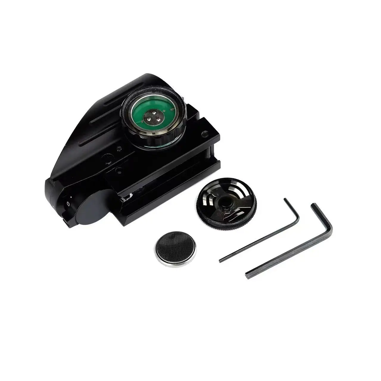 HD103 1x22x33 منظر نقطة حمراء/خضراء - 4 بصريات شبكاني، حامل السكك الحديدية 20 مم - مفتاح تشغيل وإيقاف كوليماتور للتصوير الدقيق