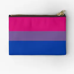 Bisexual Pride Flag  Zipper Pouches Coin Money Pure Bag Panties Women Underwear Small Key Socks Packaging Cosmetic Pocket Wallet