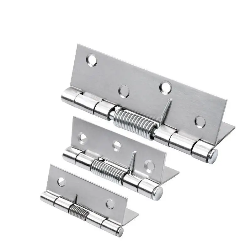 2Pcs Self Closing Spring Door Hinge Sturdy Carbon Steel Hardware for Cabinets Windows Jewelry Boxes Gift Cases Small Door Repair