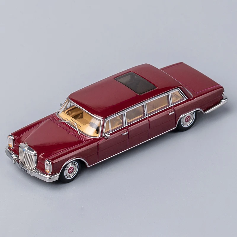 1/64 Model Car For Benz Pullman 600 Extended Edition Car Alloy Die-Casting High Simulation Car Model Decoration Collection Toys