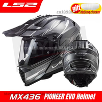 LS2 MX436 PIONEER EVO Off-road Motorcycle Helmet Double Lens Motocross Racing Sports Motorcycle Helmets Cascos Para Motos