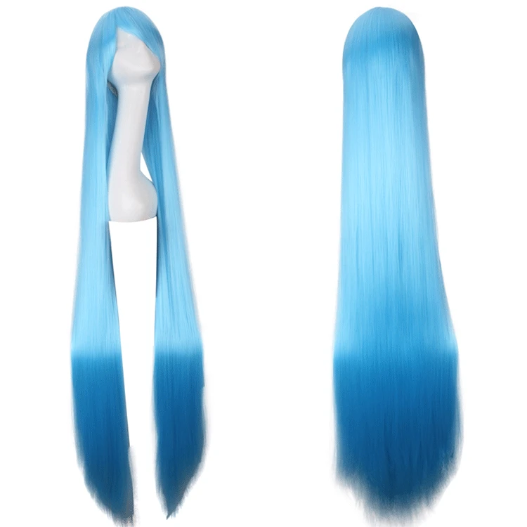 Perruque Synthétique Lisse et Longue de 60 Pouces, 20 Couleurs Blonde, Bleu, Rose, Argent, pour ixCosplay, pour Femme, 150 cm