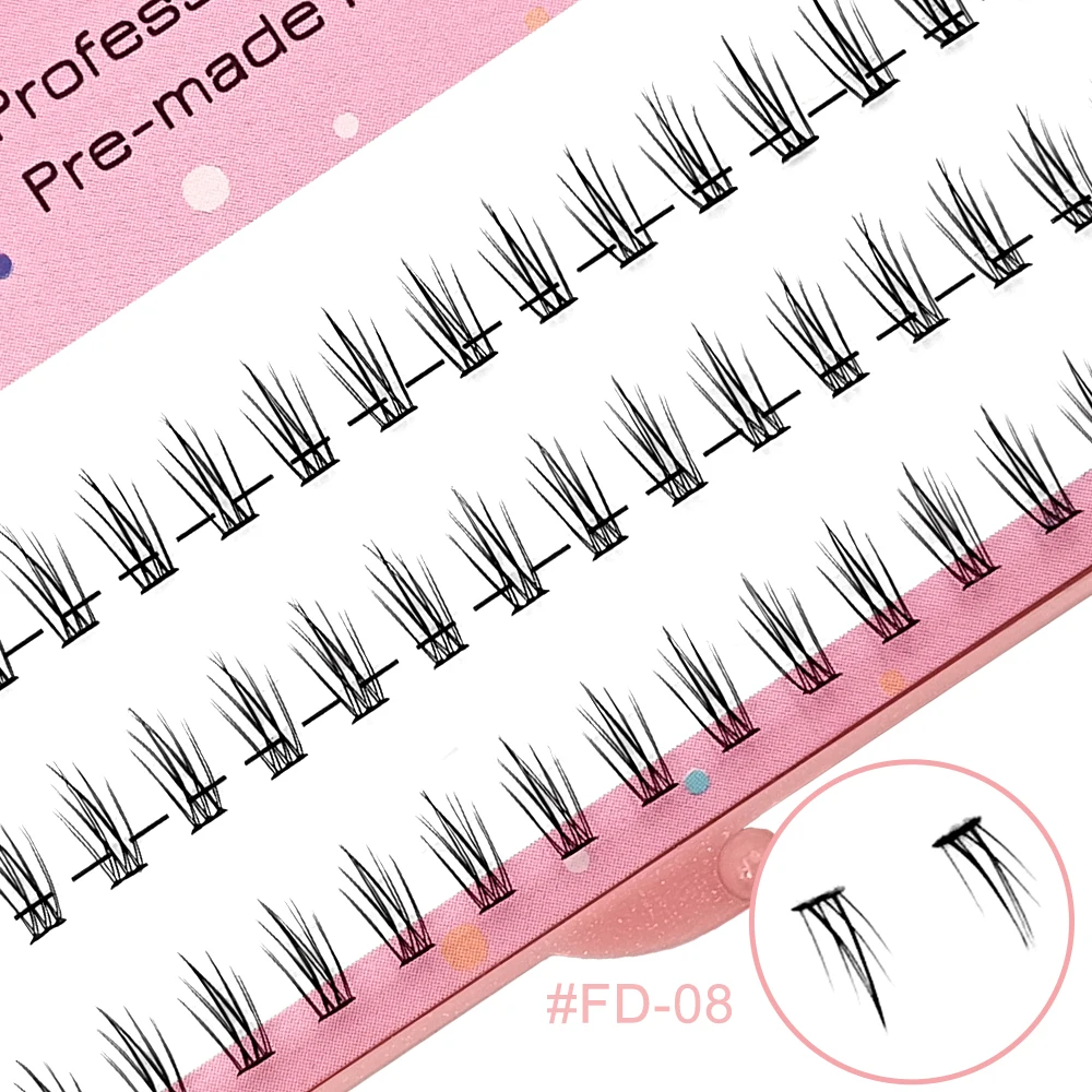 Yelix Ciglia inferiori inferiori Ciglia finte Ciglia a grappolo Ciglia artificiali 0,07 mm C Curl sotto le ciglia