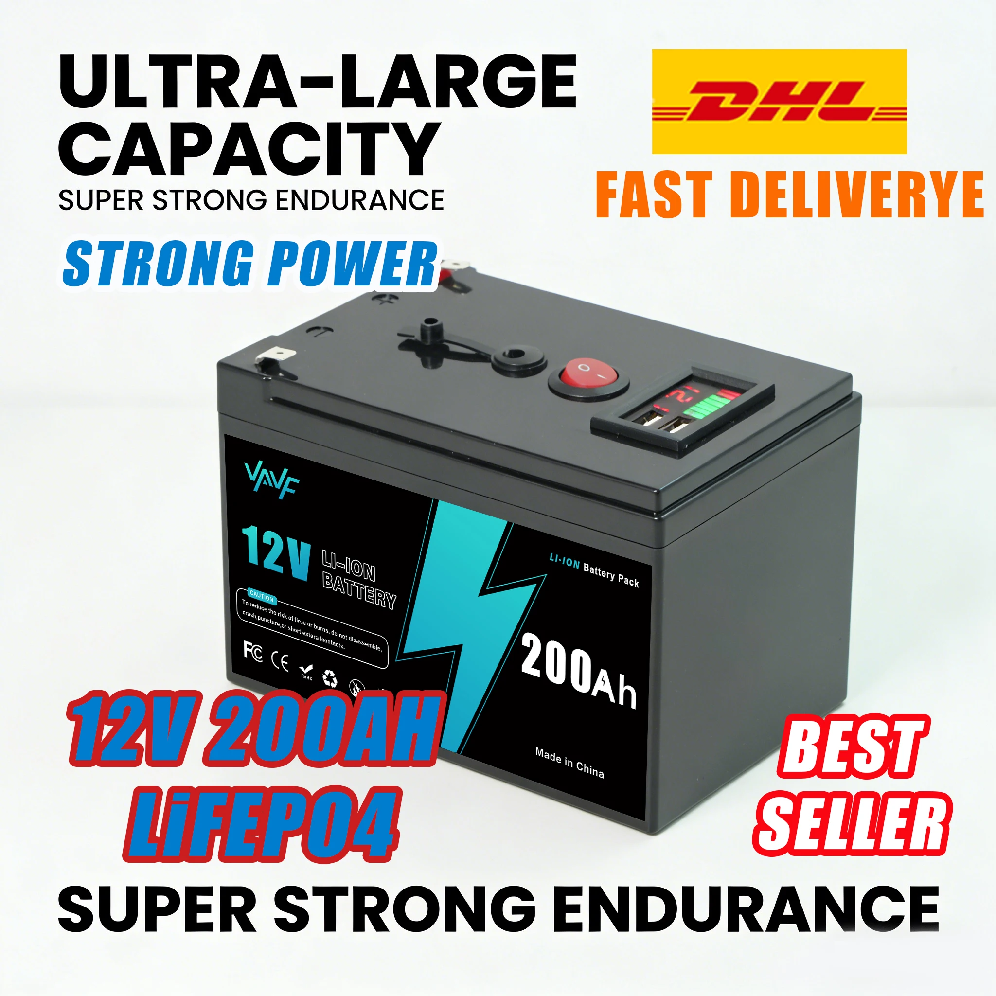 

Усовершенствованный ⚡️ Солнечная батарея ☄️ Литиевая батарея 12 В, 200 Ач, LiFePO4 батарея с интеллектуальным BMS для автофургонов, солнечной энергии и морских применений