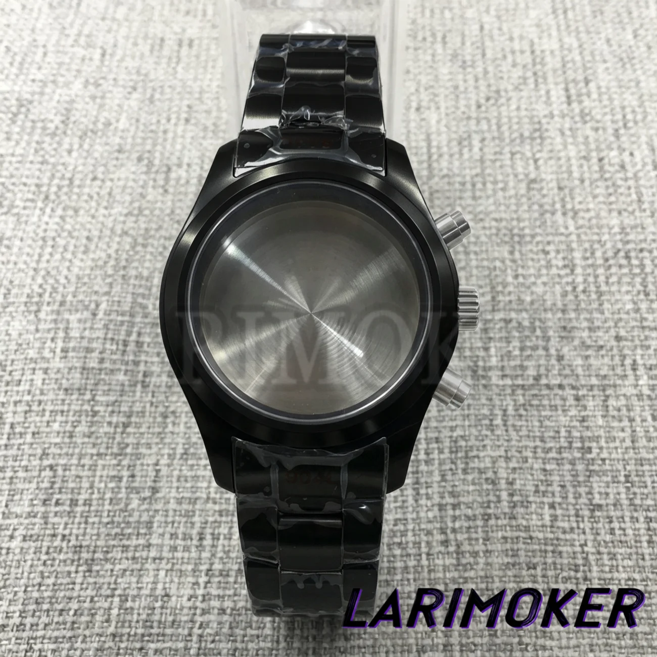 domed-sapphire-glass-stainless-steel-case-strap-38mm-chronograph-accessory-fit-vk67-quartz-movement-for-watch-modification